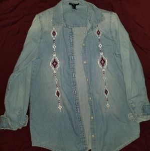 Oversized light Jean shirt